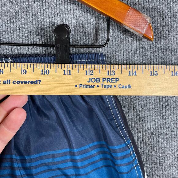 Quad Seven Swim Shorts Youth 16/18 Blue Colorblock Lined Hook And Loop Draw - Picture 2 of 8